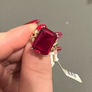 Lab created ruby ring